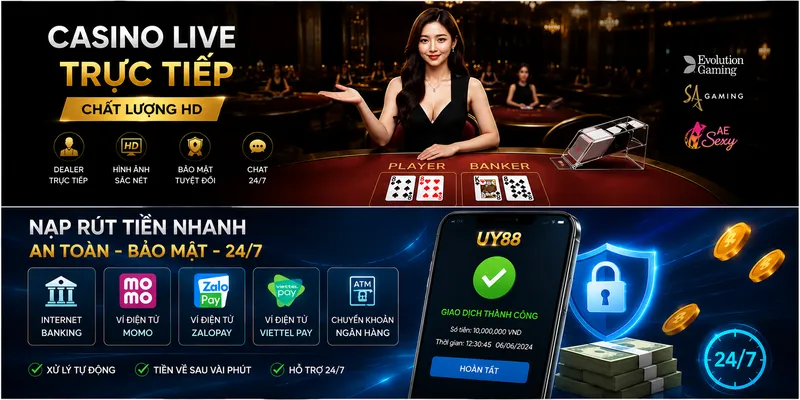 Casino live UY88 hình ảnh sắc nét